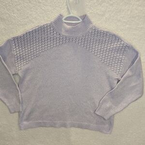 Maurices Purple Turtleneck Sweater with Textured Design